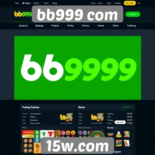 Interface do usuário do site bb999 com avaliada